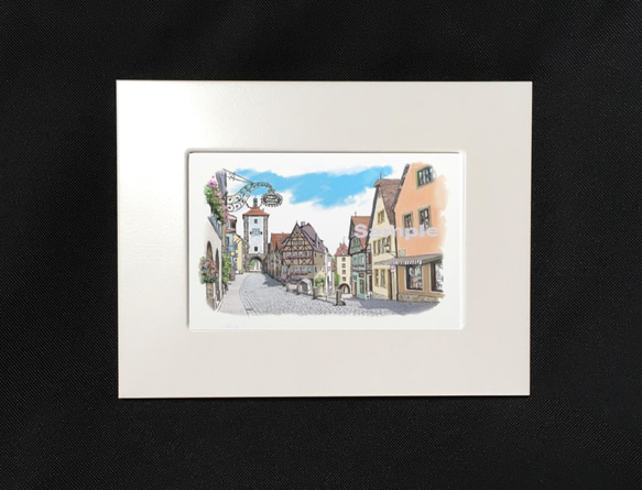 ポストカード ヨーロッパの風景￥250（他の絵と4枚セット売り1.000円） No.36　ローテンブルク　ジーバー塔 2枚目の画像