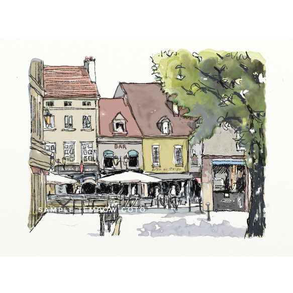 ポストカード ヨーロッパ風景画¥250(他の絵と4枚セット売り ポストカード ヨーロッパ風景画¥250(他の絵と4枚セット売り