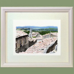 ポストカード ヨーロッパ風景画￥250（他の絵と4枚セット売り1.000円）No.66  ボニューの教会 3枚目の画像