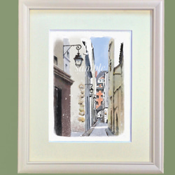 ポストカード ヨーロッパ風景画￥250（他の絵と4枚セット売り1.000円）No.69 パリの裏路地　ヌヴェール通り 3枚目の画像