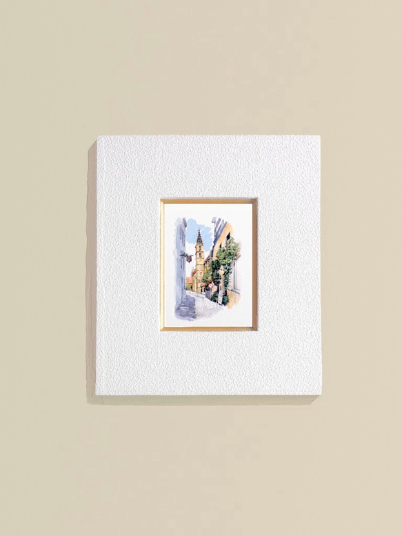 ポストカード ヨーロッパ風景画￥250（他の絵と4枚セット売り1.000円）No.70 ローテンブルクの教会 2枚目の画像