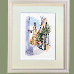 ポストカード ヨーロッパ風景画￥250（他の絵と4枚セット売り1.000円）No.70 ローテンブルクの教会 4枚目の画像
