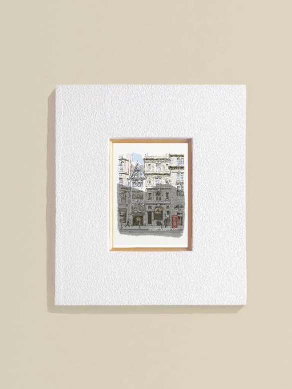 ポストカード ヨーロッパ風景画￥250（他の絵と4枚セット売り1.000円）No.72  ロンドン　フリート街 3枚目の画像