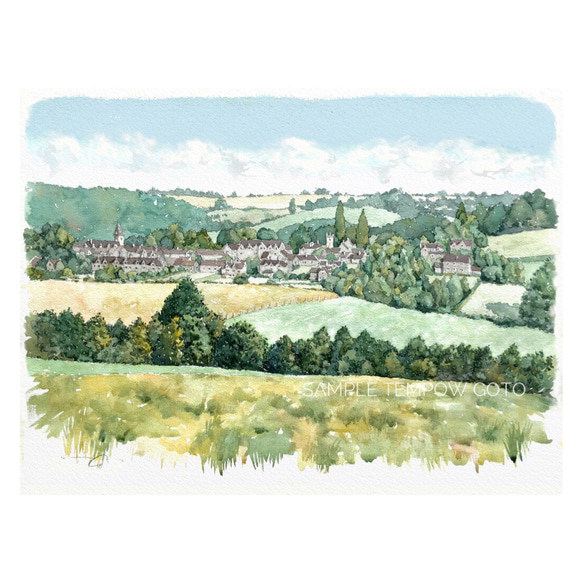 くらしを楽しむアイテム ポストカード ヨーロッパ風景画￥250（他の絵と4枚セット売り 絵画