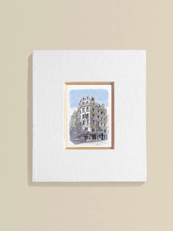ポストカード ヨーロッパ風景画￥250（他の絵と4枚セット売り1.000円）No.77 パリ カルチェラタンの街角3 2枚目の画像