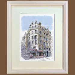 ポストカード ヨーロッパ風景画￥250（他の絵と4枚セット売り1.000円）No.77 パリ カルチェラタンの街角3 4枚目の画像