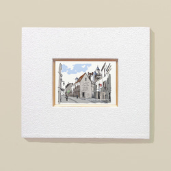 ポストカード ヨーロッパ風景画￥250（他の絵と4枚セット売り1.000円）No.83  フランス　ロシュの街並2 2枚目の画像