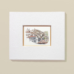 ポストカード ヨーロッパ風景画￥250（他の絵と4枚セット売り1.000円）No.88  北イタリアの山あいの村 2枚目の画像