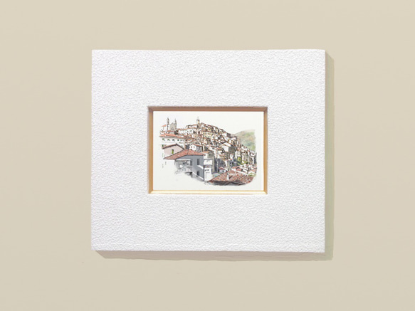 ポストカード ヨーロッパ風景画￥250（他の絵と4枚セット売り1.000円）No.88  北イタリアの山あいの村 2枚目の画像