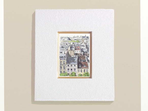 ポストカード ヨーロッパ風景画￥250（他の絵と4枚セット売り1.000円）No.91  パリの屋根 2枚目の画像