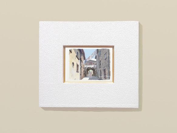 ポストカード ヨーロッパ風景画￥250（他の絵と4枚セット売り1.000円）No.95  イタリア  アプルッツォの村4 2枚目の画像
