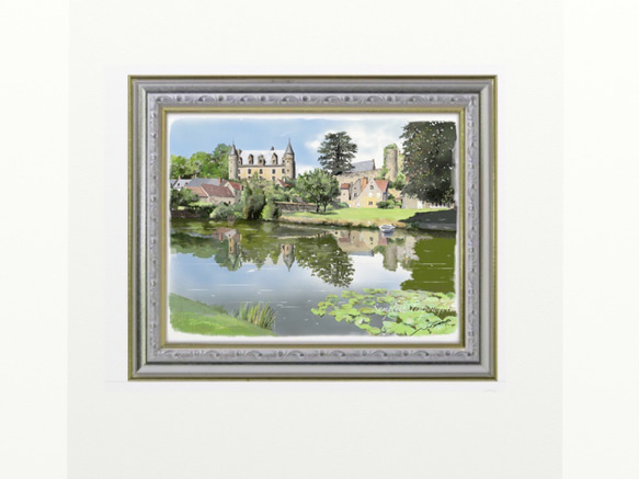 ポストカード ヨーロッパ風景画￥250（他の絵と4枚セット売り1.000円）No.97  フランス　モンレゾー城 3枚目の画像