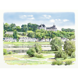 ポストカード ヨーロッパ風景画￥250（他の絵と4枚セット売り1.000円）No.103  フランス　ロワール川2 1枚目の画像