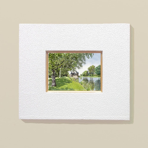 ヨーロッパ　庭園の風景画 金色額縁 a0c372b5f45759a12b04057319d7c8