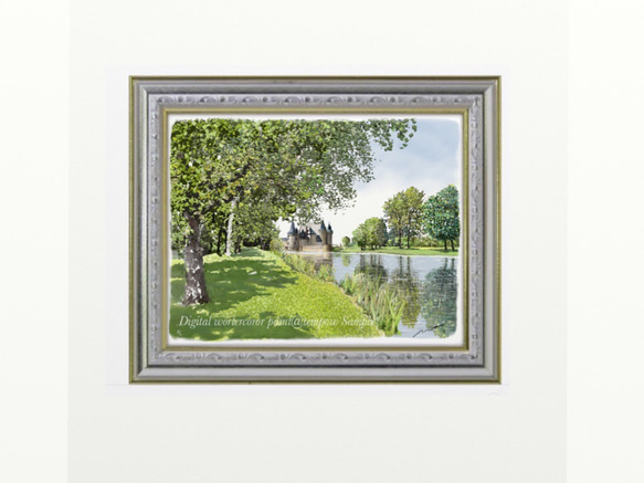 ポストカード ヨーロッパ風景画￥250（他の絵と4枚セット売り1.000円）No.104  フランス　ロワール川3 3枚目の画像