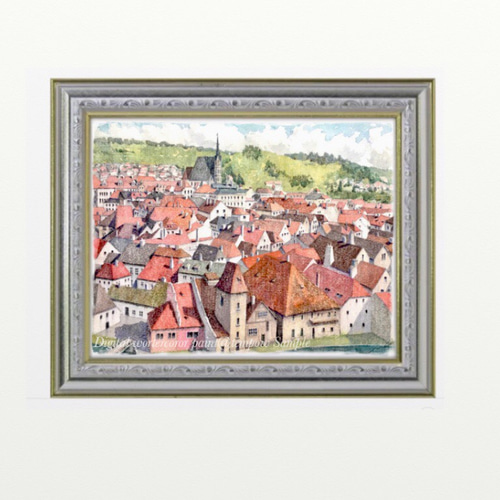 ワイン チーズ 絵画 ヨーロッパ風景画 - メルカリ