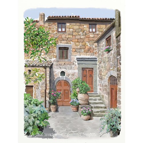 ポストカード ヨーロッパ風景画￥250（他の絵と4枚セット売り