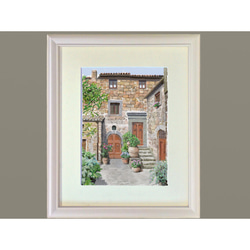 ポストカード ヨーロッパ風景画￥250（他の絵と4枚セット売り1.000円）No.106  イタリアの裏路地 4枚目の画像