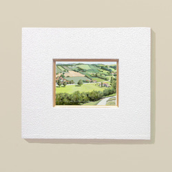 ポストカード ヨーロッパ風景画（他の絵と4枚セット売り1.000円）No.109  イタリアの小さな村 2枚目の画像
