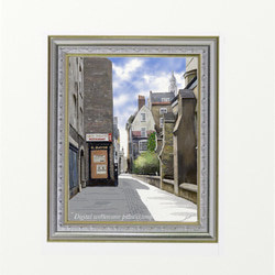 ポストカード ヨーロッパ風景画(組合せ自由4枚セットで1.000円) No.120  イギリス ケンブリッジの路地 3枚目の画像