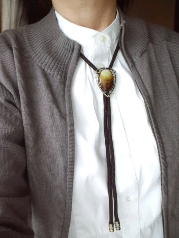 再販  七宝焼ループタイ「京の侘」 3枚目の画像