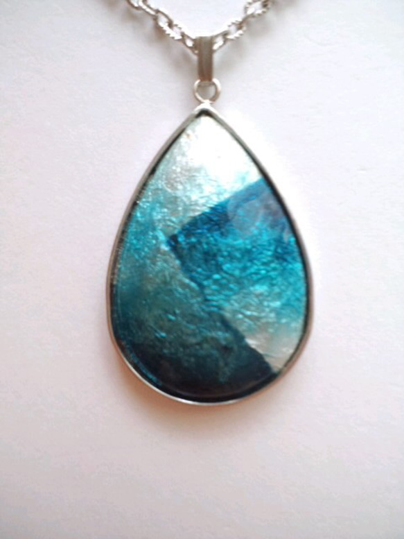 再販  七宝焼ペンダント「京の青 partⅡ」 1枚目の画像