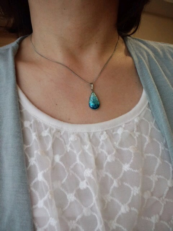 再販  七宝焼ペンダント「京しずく」 3枚目の画像