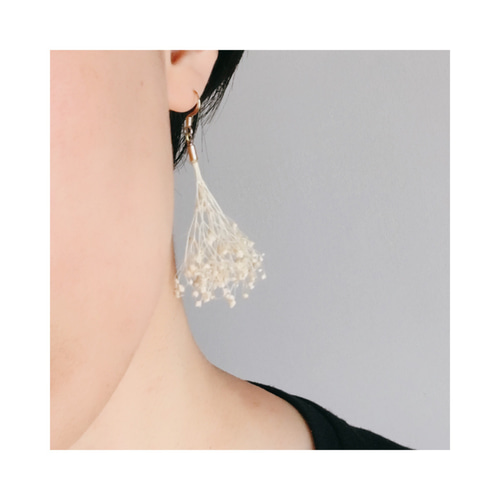 限定販売・かすみ草のピアス・イヤリング ピアス（フック