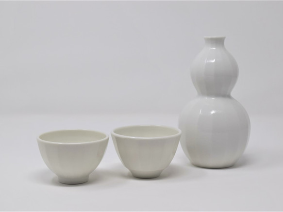 有田焼 窯元 博泉窯 灰釉面取酒器揃 中村慎 作 陶芸家 手づくり