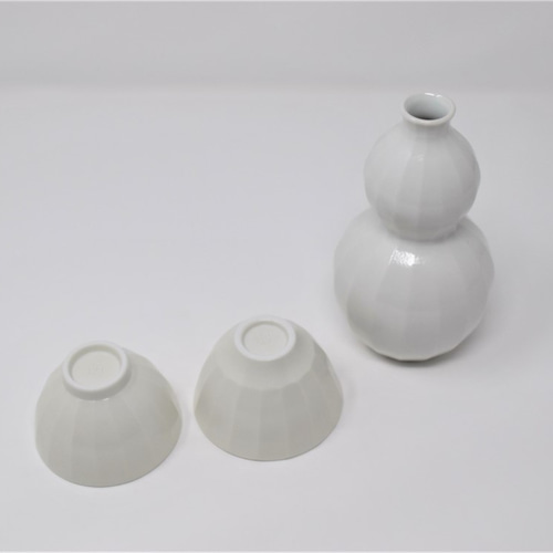 有田焼 窯元 博泉窯 灰釉面取酒器揃 中村慎 作 陶芸家 手づくり