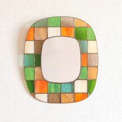 壁掛け鏡  mosaic oval(南) 1枚目の画像
