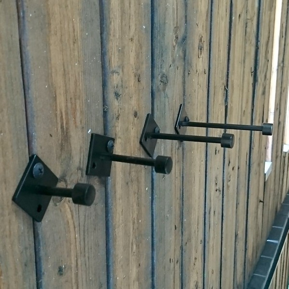 您可以選擇尺寸鐵鉤&lt;自然&gt; DIY工業用便捷簡易儲物壁掛式改革 第1張的照片