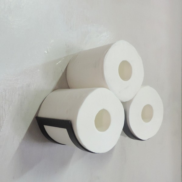出租衛生間內部存儲顯示或放在牆上懸掛式廁紙架2英俊Costco 第1張的照片