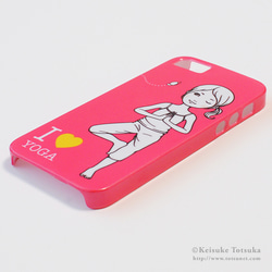 iPhoneケース／I LOVE YOGA (ピンク) 2枚目の画像