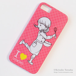 iPhoneケース／I LOVE COOKING(ピンク) 1枚目の画像