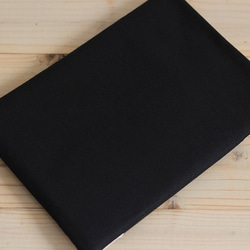 筆記本電腦包，黑色和未漂白 11 號帆布，木質按鈕 第4張的照片