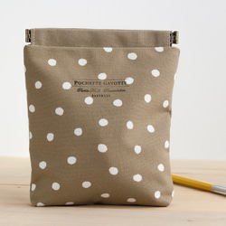 Spring Pouch Dot Greige No.9 No.11 帆布 第1張的照片