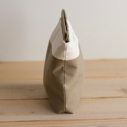 Spring Pouch Accessory Storage * Greige x Cream Two Tone No.11 第3張的照片