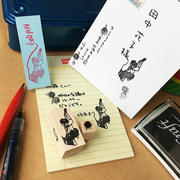 文字書きはんこ　書道パフォーマンス（女） 5枚目の画像