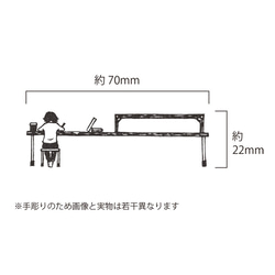 付箋用はんこ　机で書き物 8枚目の画像