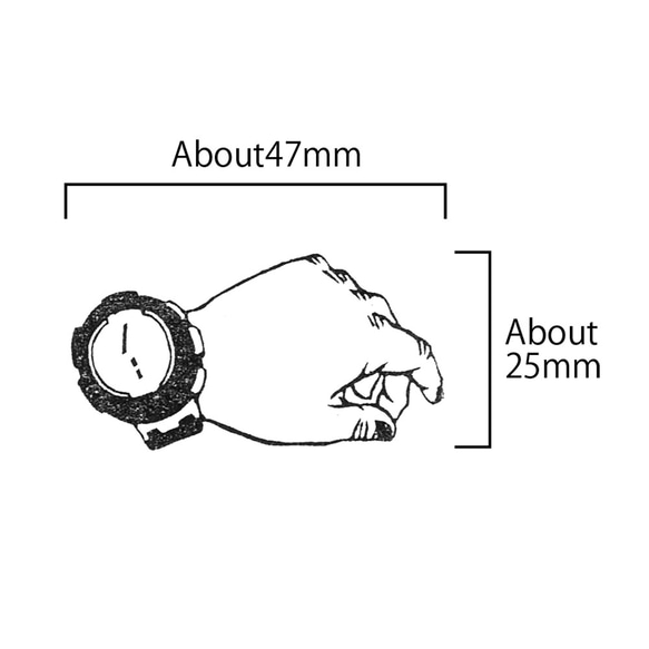 手圖樣印章・戴手錶的手 第5張的照片