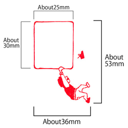 切手枠はんこ　靴とばし 4枚目の画像