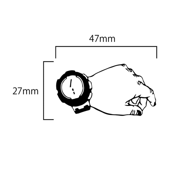 メモはんこ　腕時計をする手 4枚目の画像