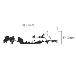 付箋用はんこ　猫と釣り人 5枚目の画像