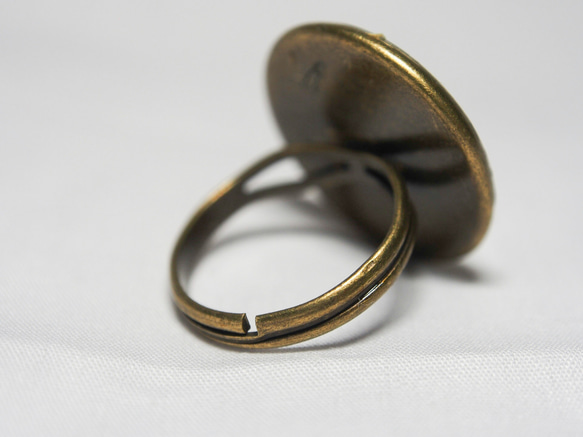 宇宙のリング(フリーサイズ)アンティークゴールド 3枚目の画像