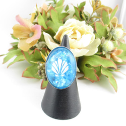 レジンリング「Tortuga」～アクアパール～SR728 1枚目の画像