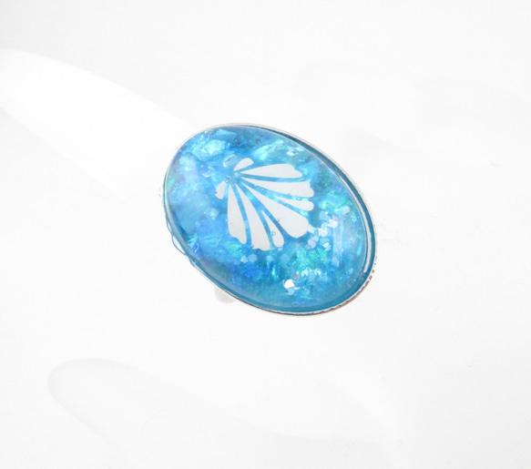 レジンリング「Tortuga」～アクアパール～SR728 2枚目の画像