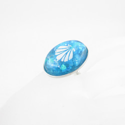 レジンリング「Tortuga」～アクアパール～SR728 3枚目の画像