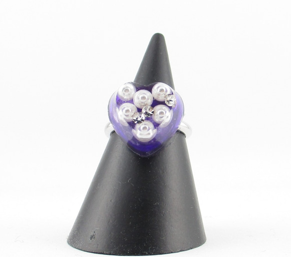 色々と感じることがあるけれど、僕のアメジストのハートはいつもドキドキチクタック♪(創作リング)SR737 4枚目の画像