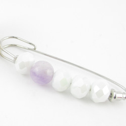 パープルジェイドが咲くまでに、お願いだから叶えてほしい。<カブトピンブローチ>SB870 2枚目の画像